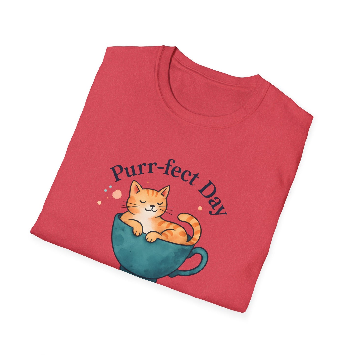 Camiseta de gato en taza de té