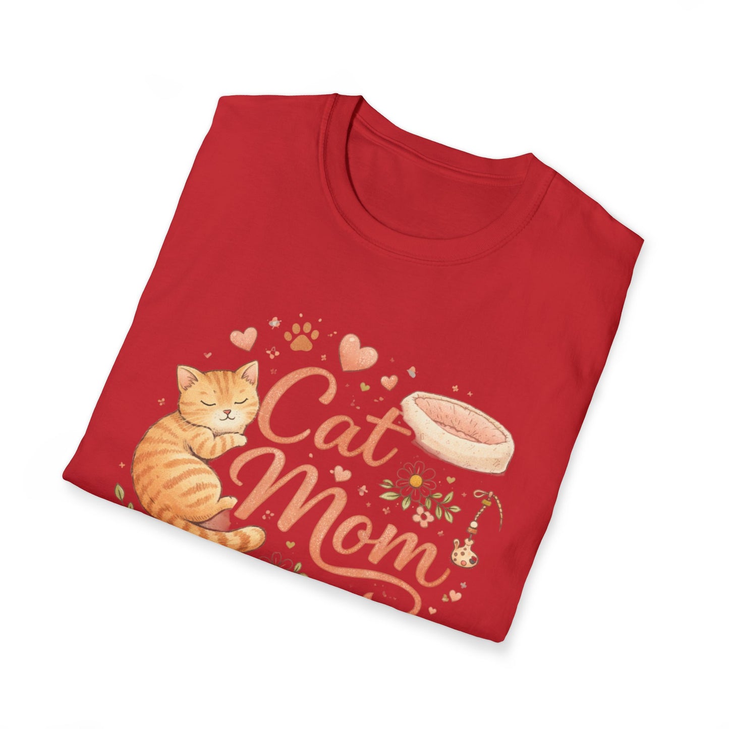Camiseta "Gatita Mamá" — Linda camiseta naranja atigrada para amantes de los gatos