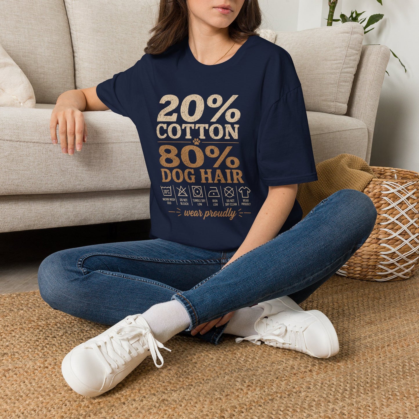 Dog Mom T-Shirt — 20% Cotton 80% Dog Hair Graphic Tee