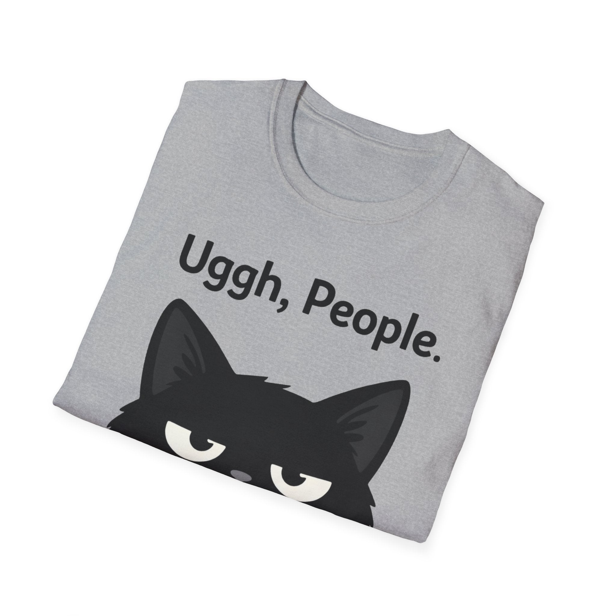 ¡Uf, gente! Camiseta de gato: divertida camiseta con un gato gruñón para amantes de los gatos.