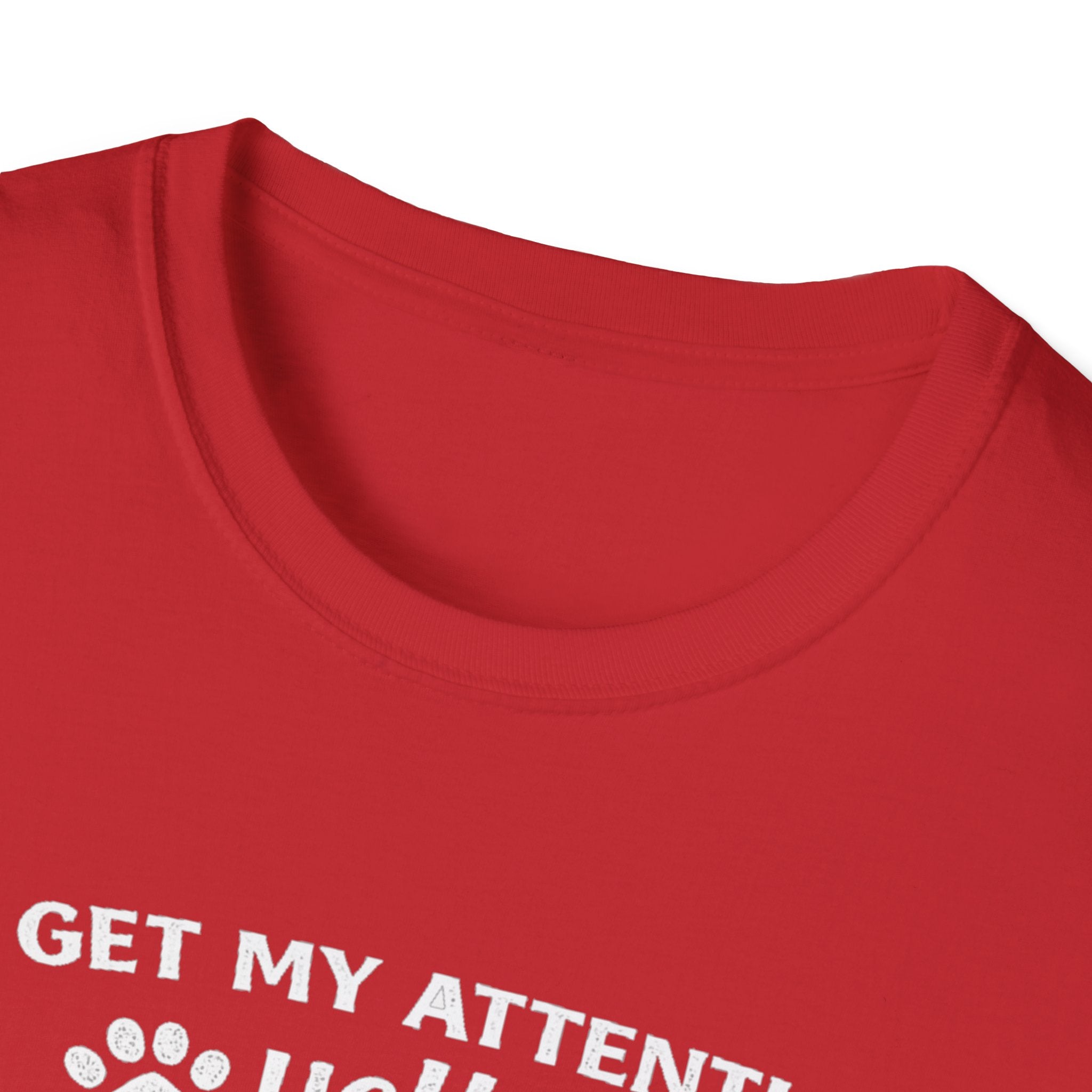 Camiseta para amantes de los gatos: «Para llamar mi atención, grita miau tan fuerte como puedas». Camiseta divertida para mascotas.