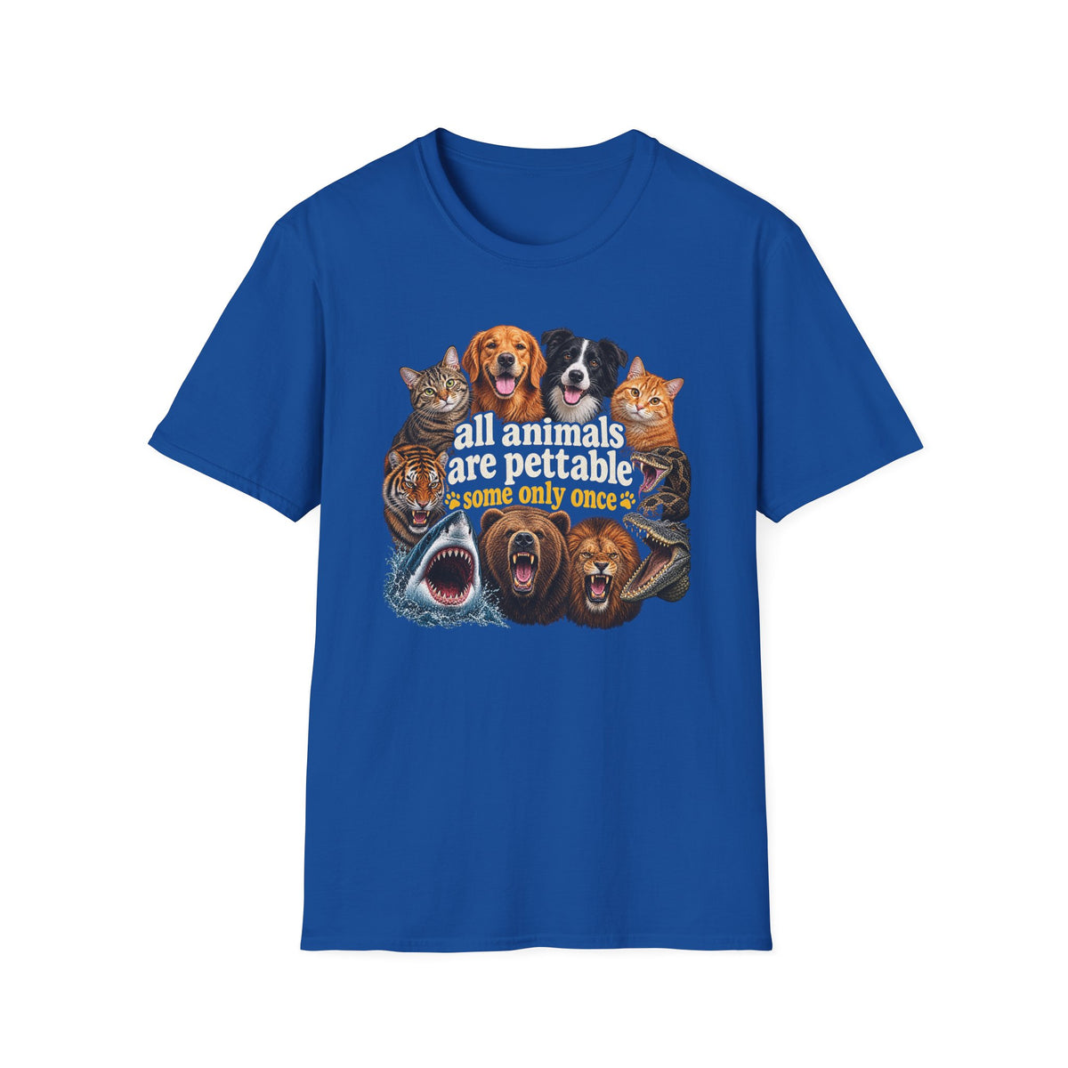 All Animals Are Pettable Graphic Tee – Funny Pet Lover T-Shirt