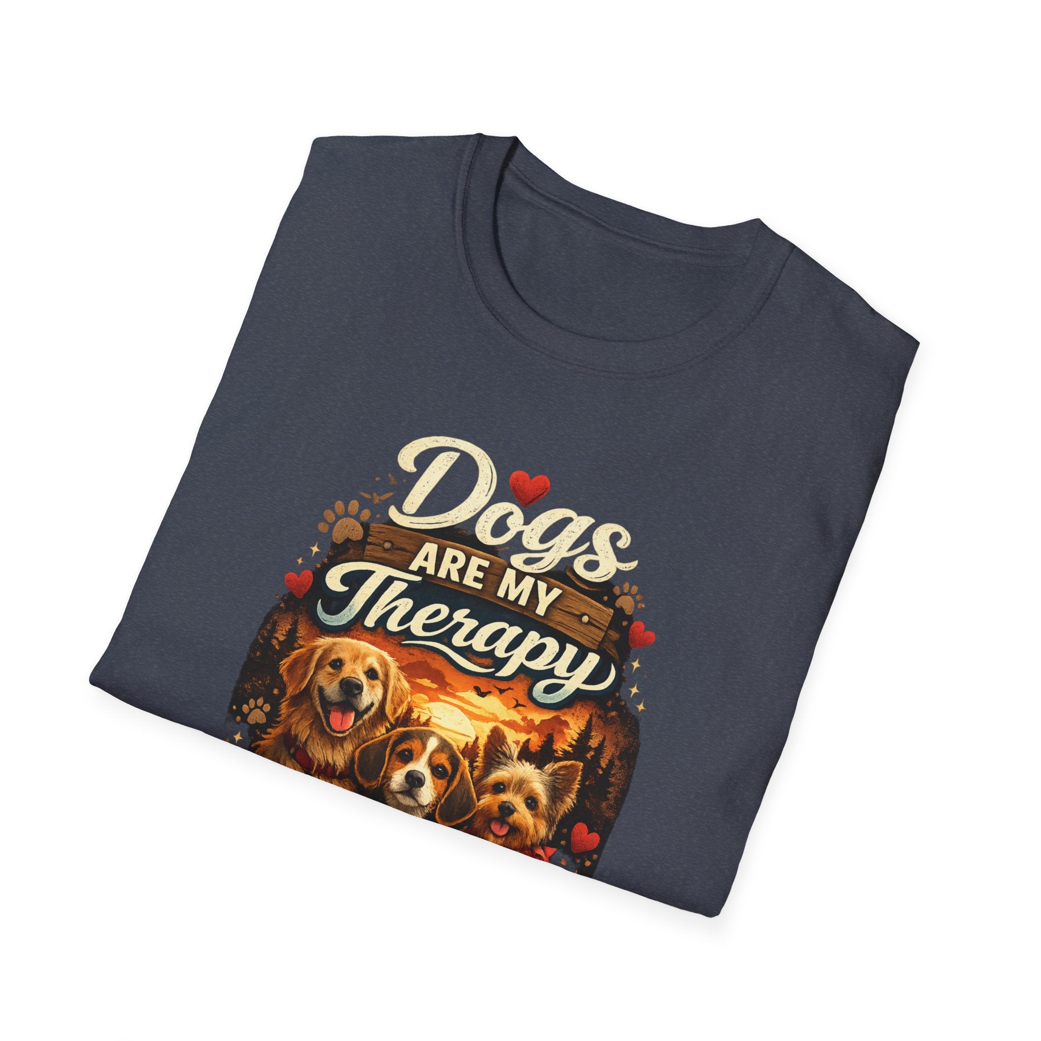 Dog Therapy T-Shirt – Dogs Are My Therapy Graphic Tee