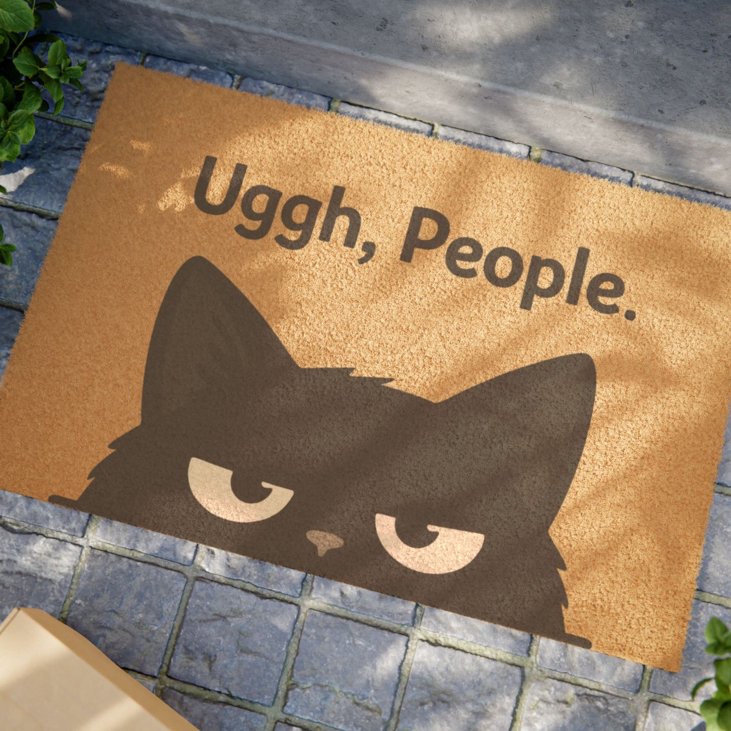 Felpudo — "¡Uggh, gente!" Felpudo de bienvenida de Grumpy Cat