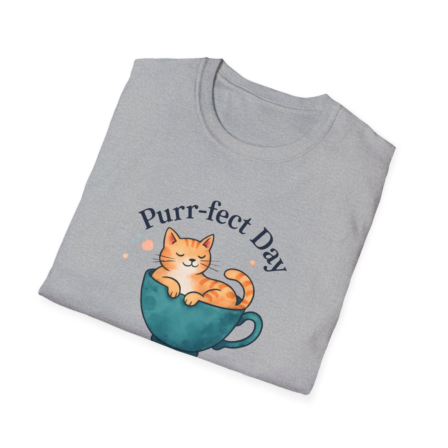 Camiseta de gato en taza de té