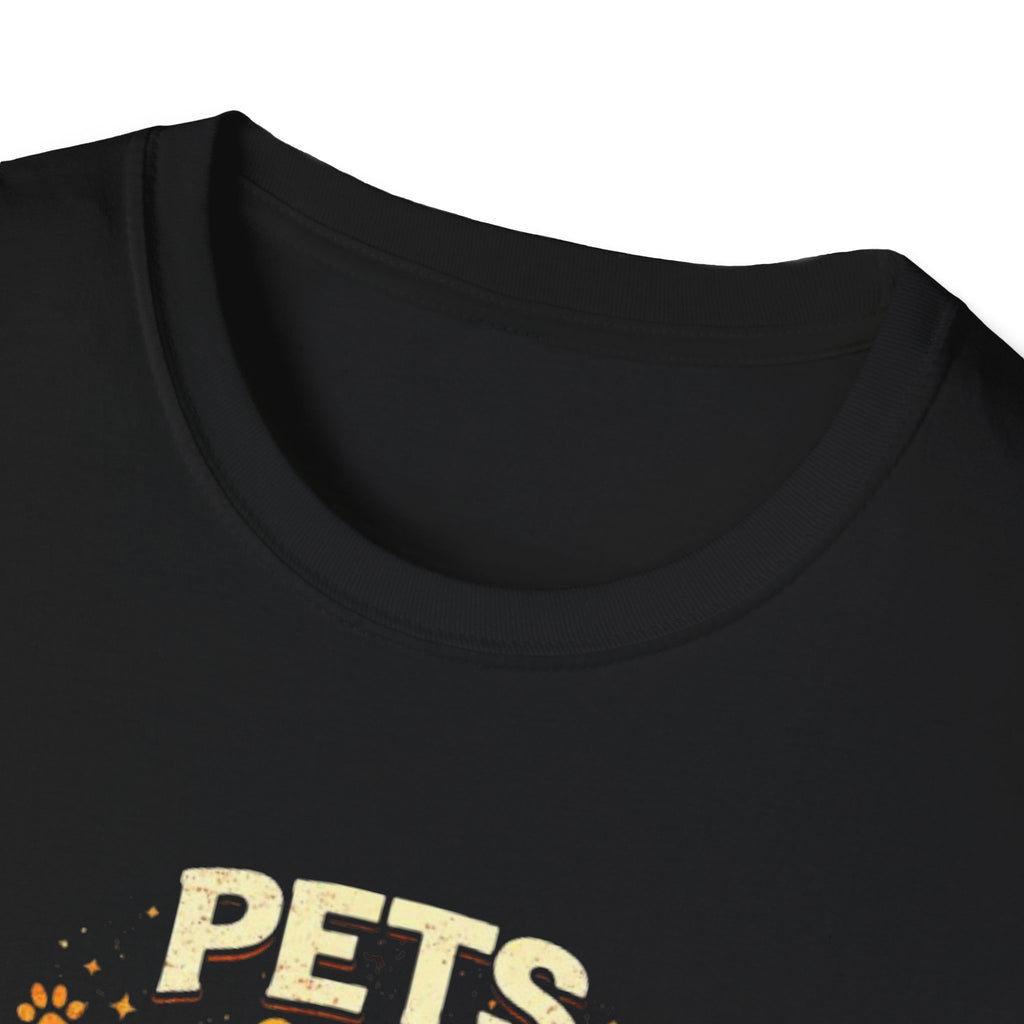 Pets Over People T-Shirt — Retro Cat & Dog Graphic Tee for Pet Lovers