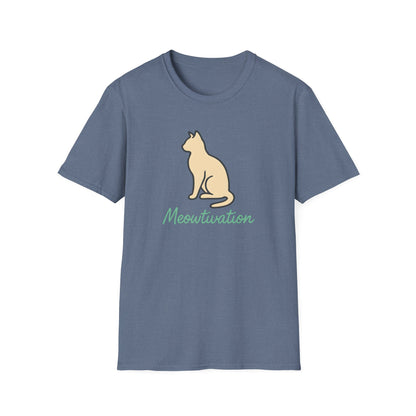 Camiseta con ilustración de gato Meowtivation