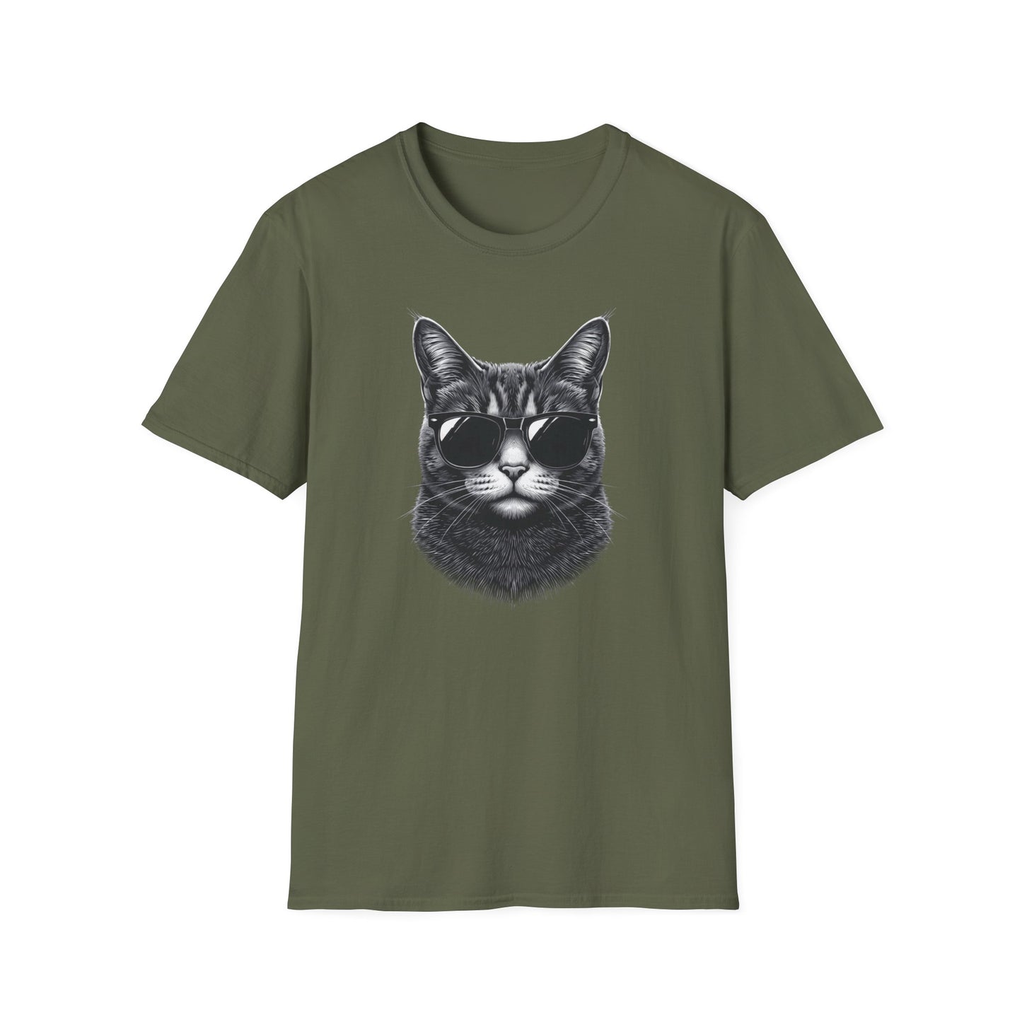 Cat With Sunglasses T-Shirt — Cool Retro Cat Graphic Tee