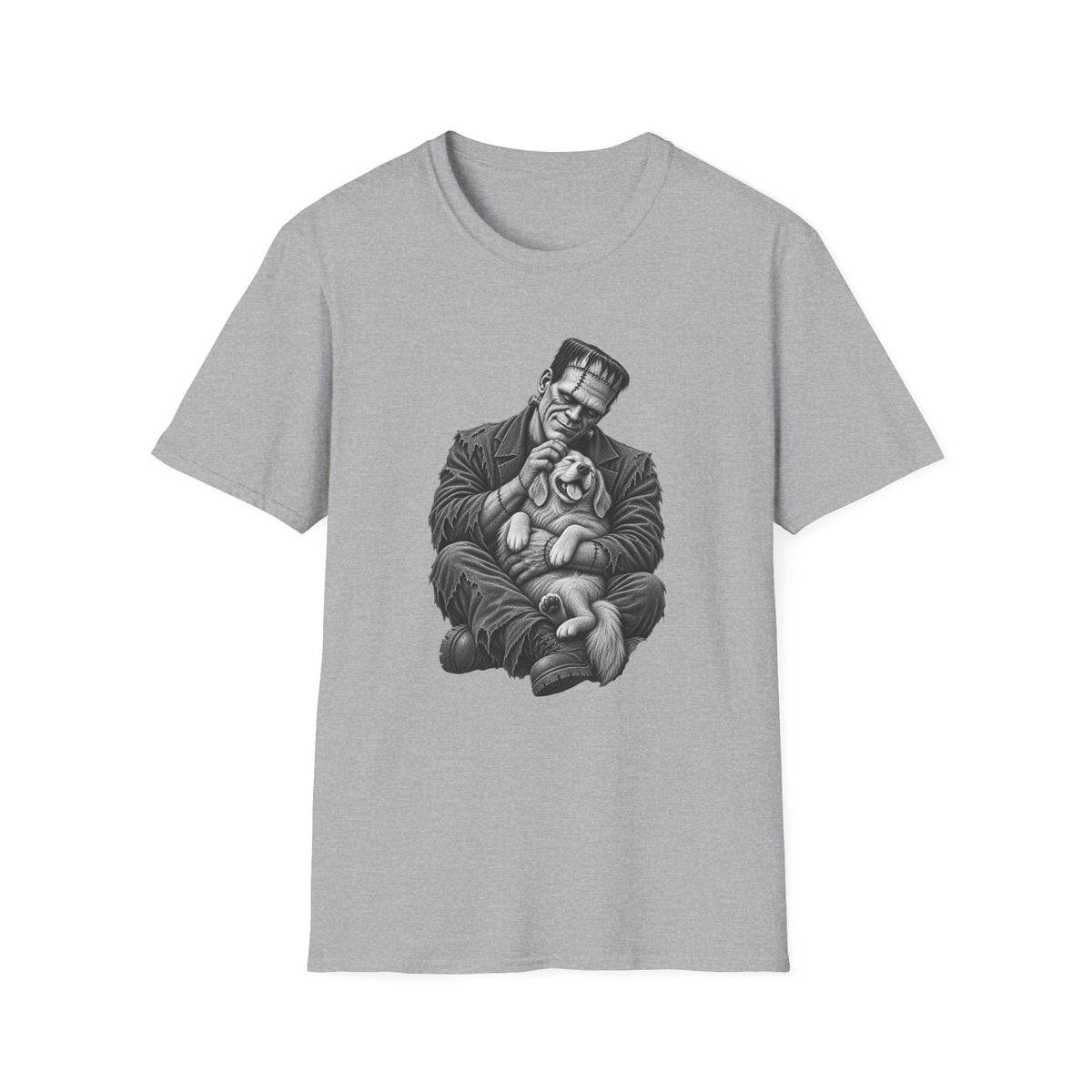 Frankenstein & Puppy Graphic T-Shirt