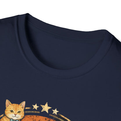 Camiseta "Papá Gato": Camiseta vintage para amantes de las mascotas con gatos y gráfico de "Papá Gato"