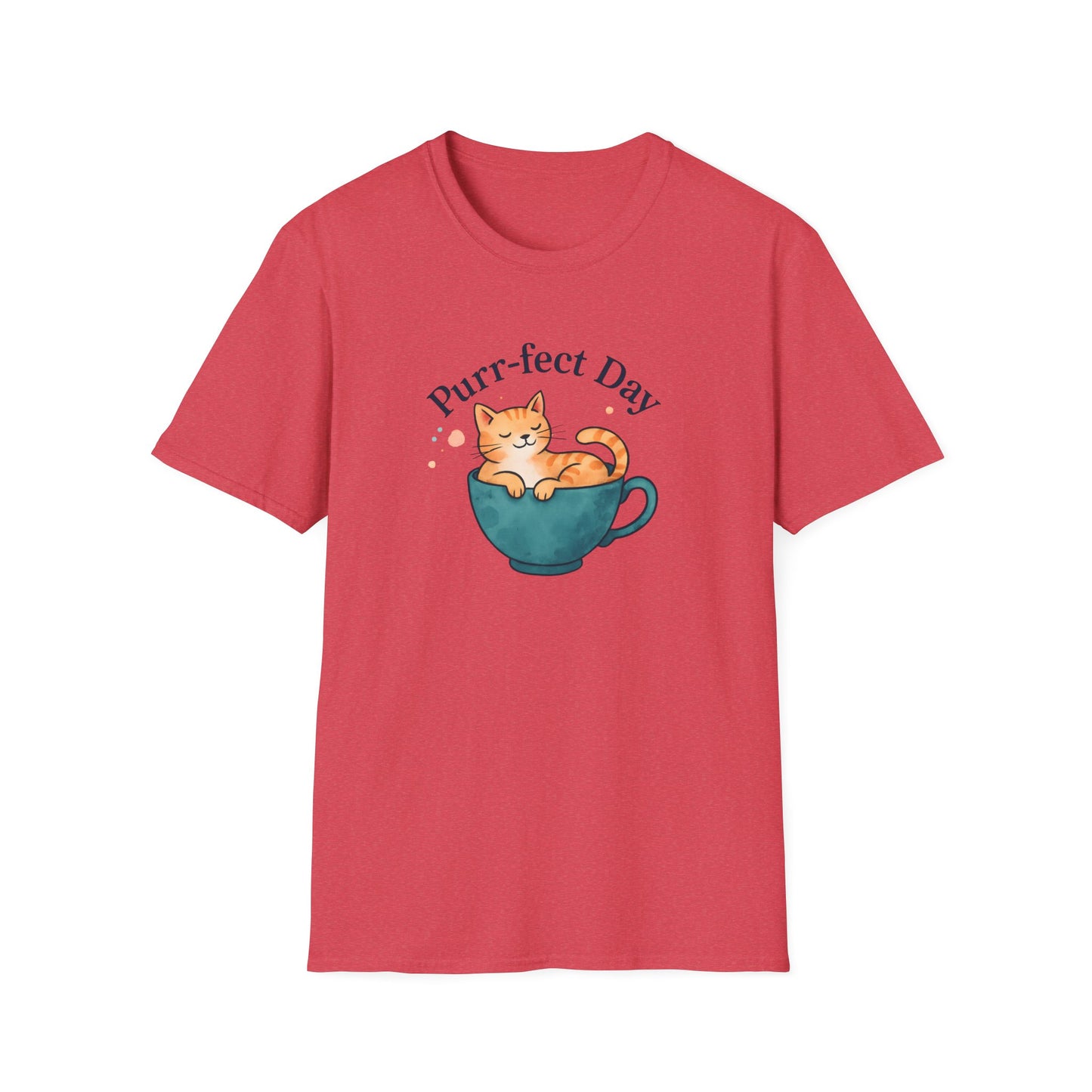 Camiseta de gato en taza de té