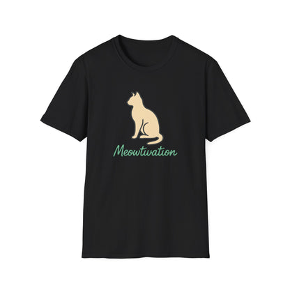Camiseta con ilustración de gato Meowtivation