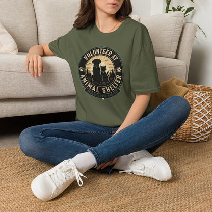 Volunteer at Animal Shelter T-Shirt — Rescue Pet Lover Tee
