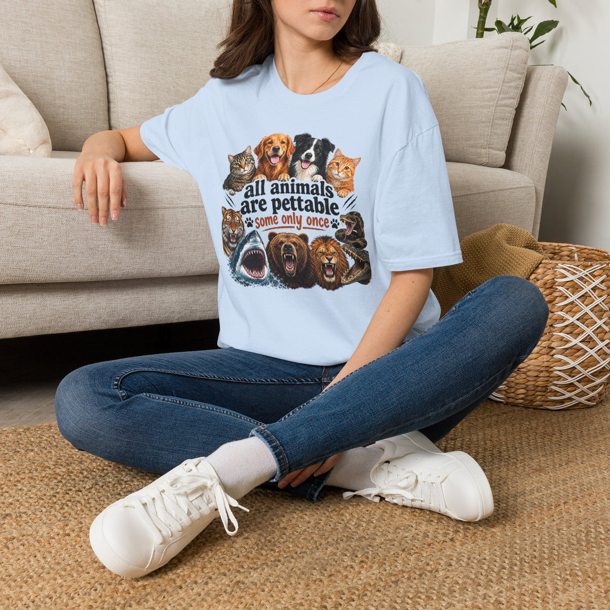 All Animals Are Pettable T-Shirt – Funny Animal Lover Tee