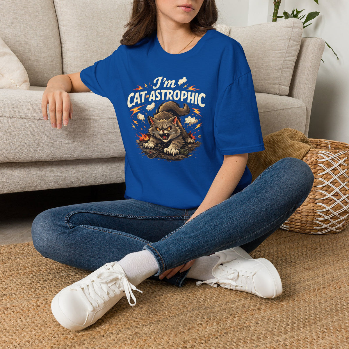 Cat-Astrophic T-Shirt — Funny Angry Cat Graphic Tee