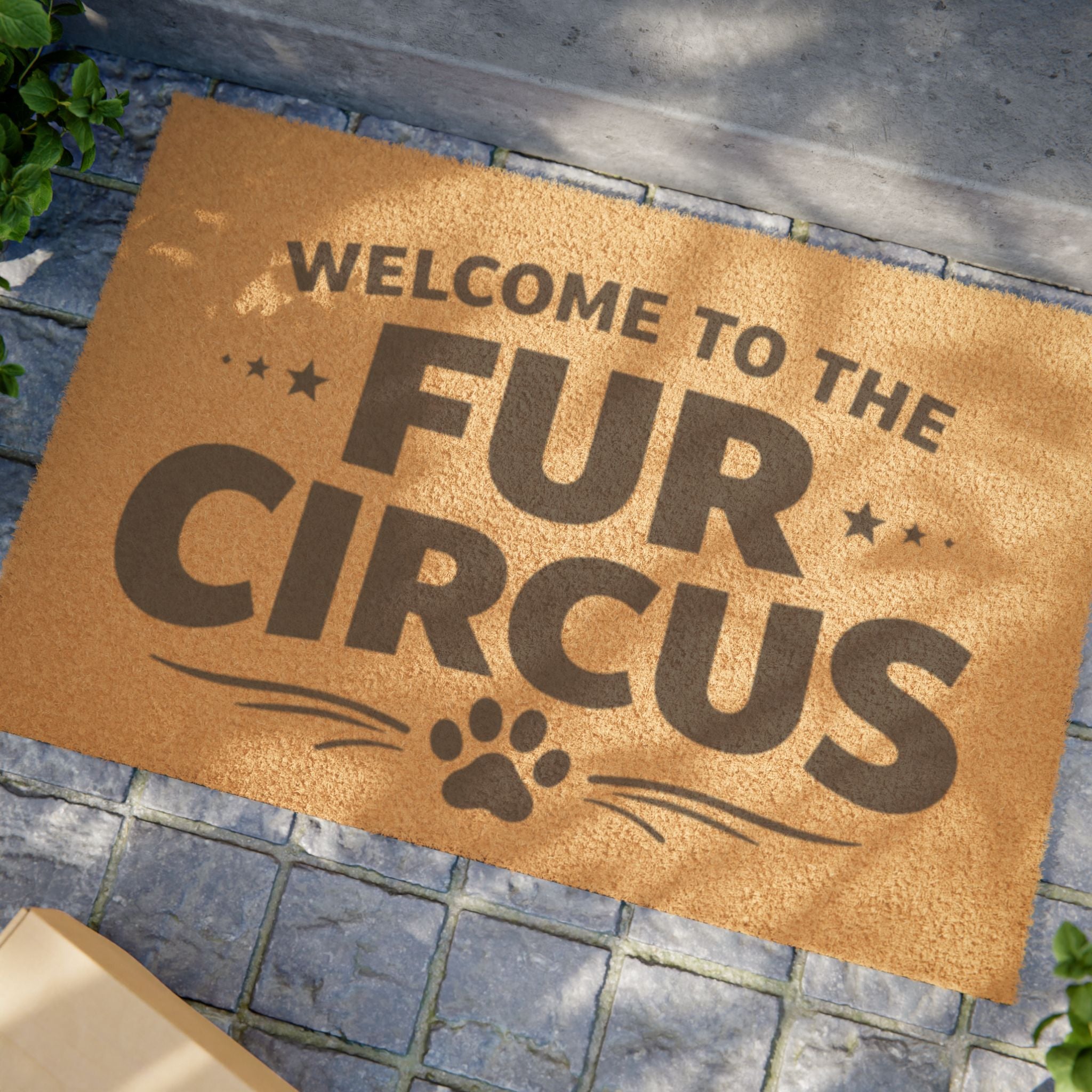 Doormat — "Welcome to the Fur Circus" Funny Pet Lover Coir Welcome Mat