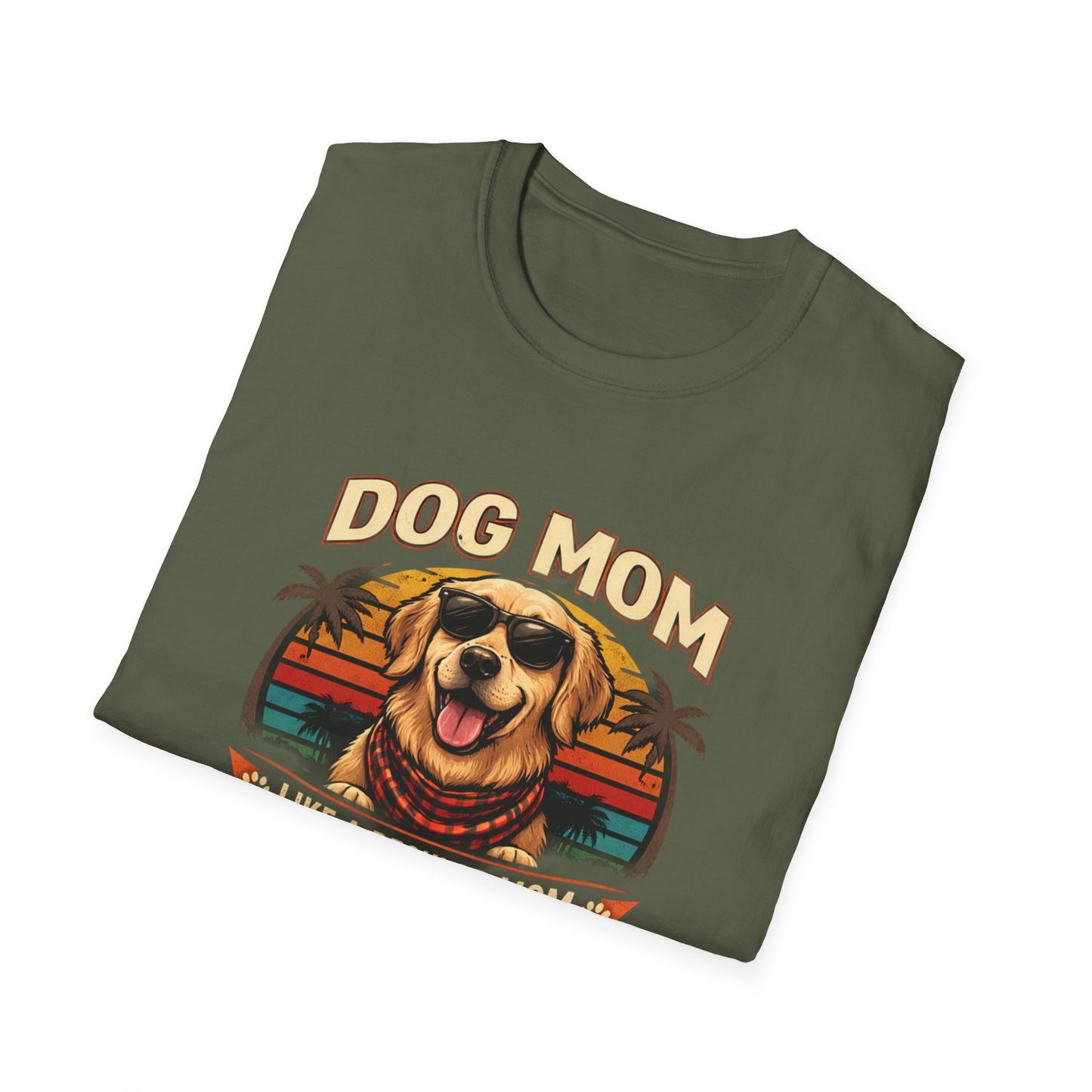 Dog Mom T-Shirt — "Dog Mom Like a Regular Mom But Cooler" Retro Graphic Tee