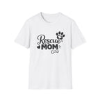 Camiseta Rescue Mom: Linda camiseta con estampado de perro rescatado para mamás de mascotas