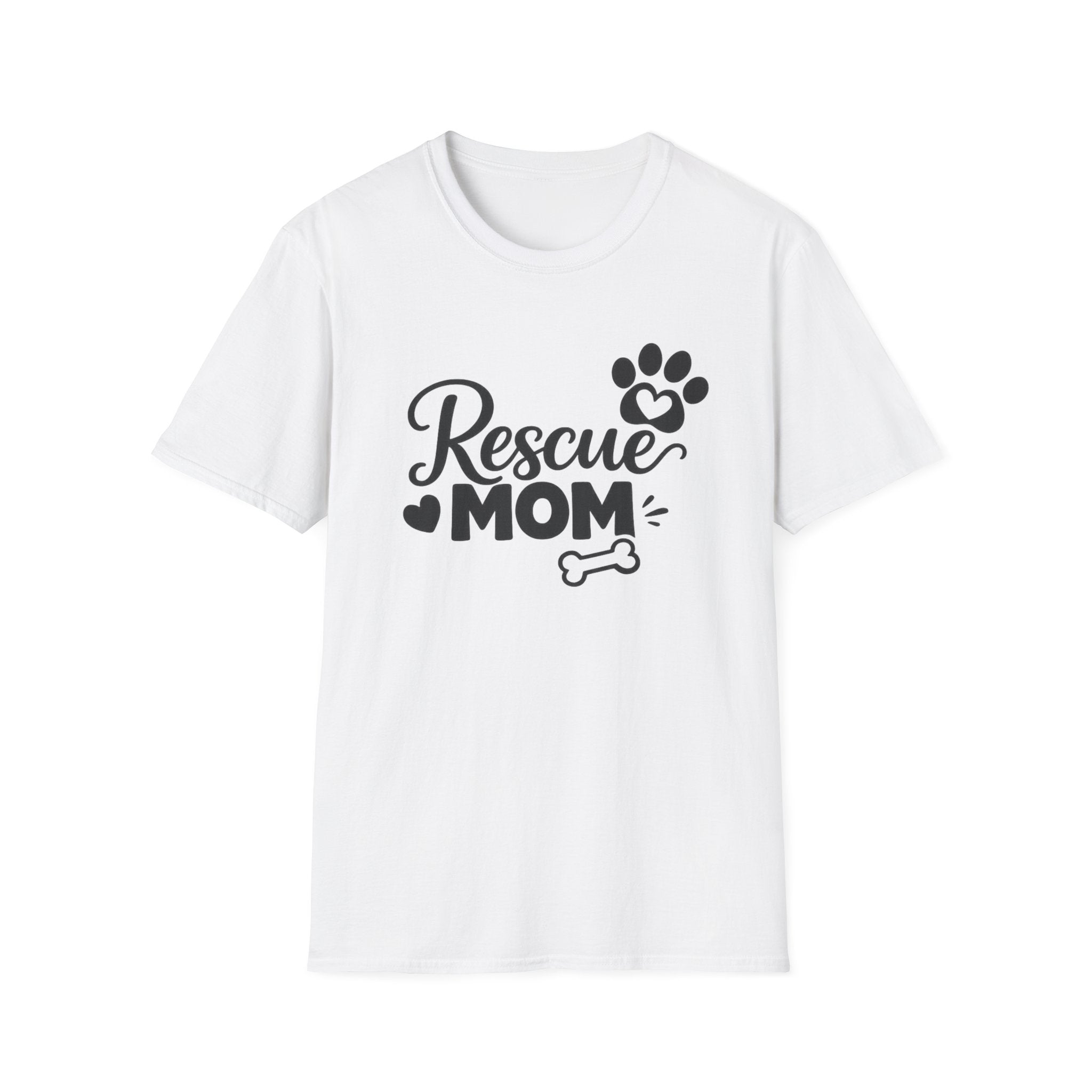 Camiseta Rescue Mom: Linda camiseta con estampado de perro rescatado para mamás de mascotas