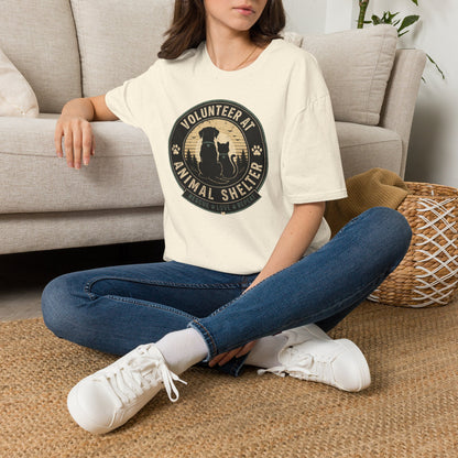 Volunteer at Animal Shelter T-Shirt — Rescue Pet Lover Tee