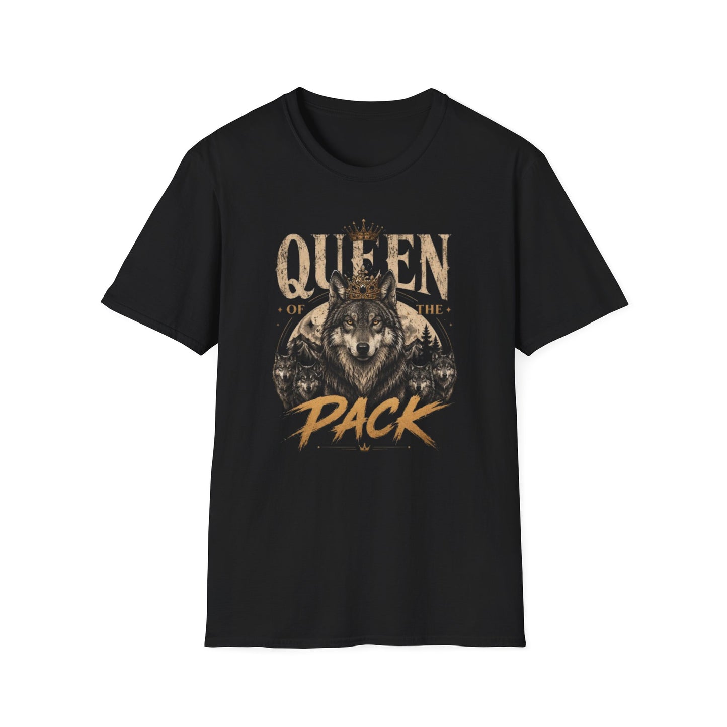 Queen of the Pack Wolf T-Shirt — Women’s Regal Wolf Graphic Tee