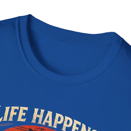 Life Happens Dogs Help T-Shirt — Vintage Rescue Dog Lover Tee