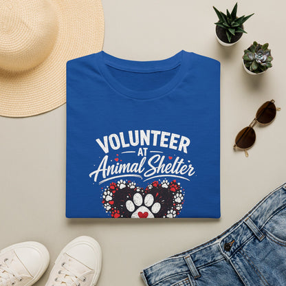 Volunteer at Animal Shelter T-Shirt — Paw Heart Rescue Volunteer Tee