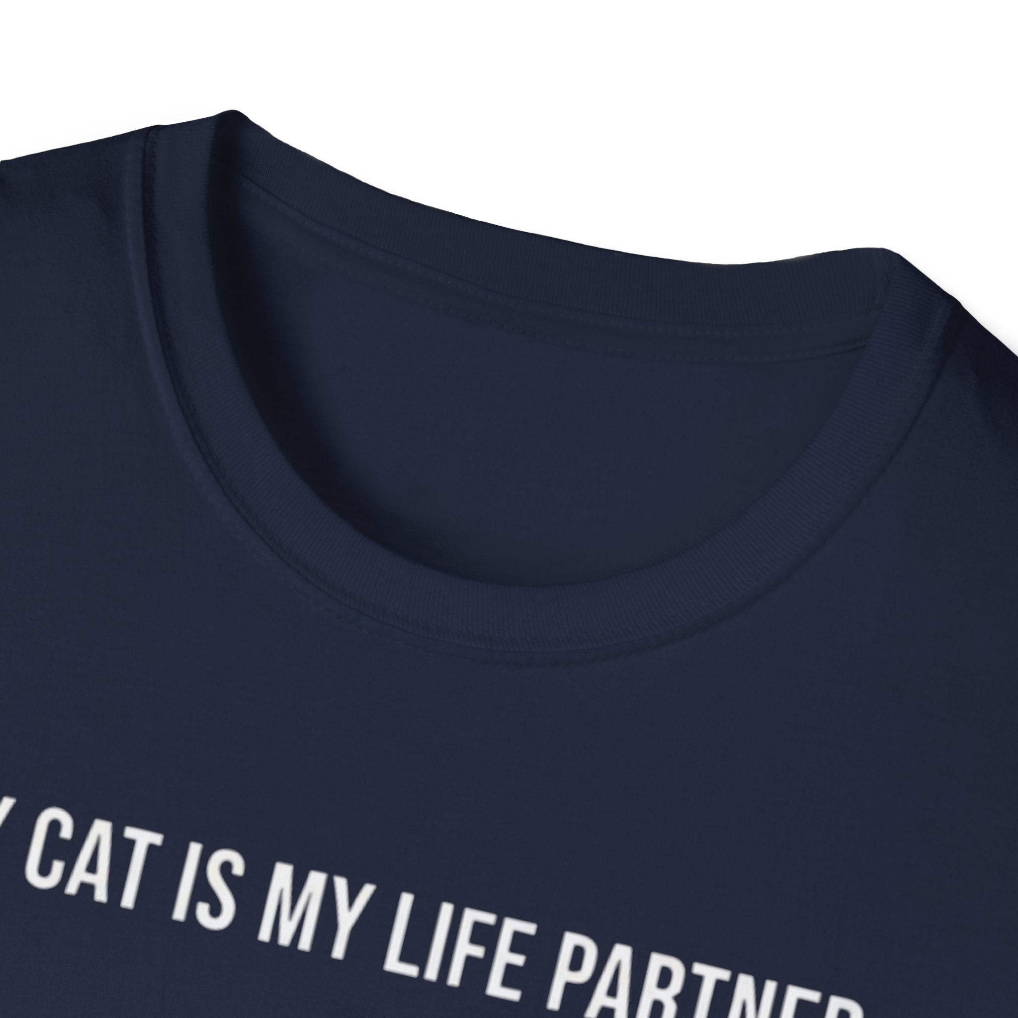 Cat Paw Partner T‑Shirt — "My Cat Is My Life Partner" Cute Cat Lover Tee