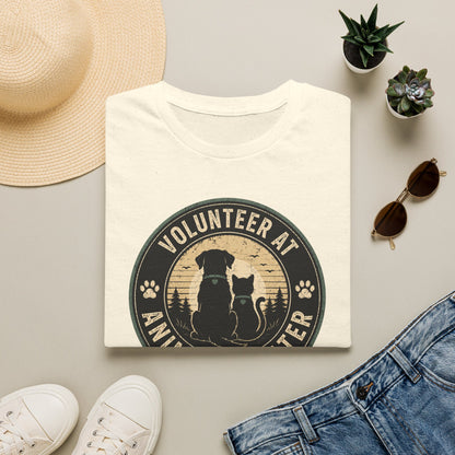 Volunteer at Animal Shelter T-Shirt — Rescue Pet Lover Tee