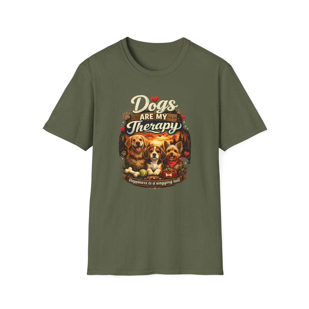 Dog Therapy T-Shirt – Dogs Are My Therapy Graphic Tee