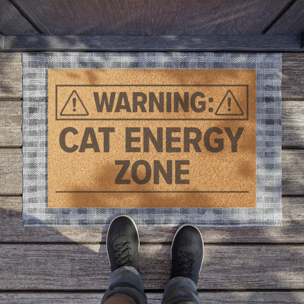 Warning: Cat Energy Zone Doormat