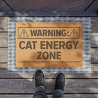 Warning: Cat Energy Zone Doormat