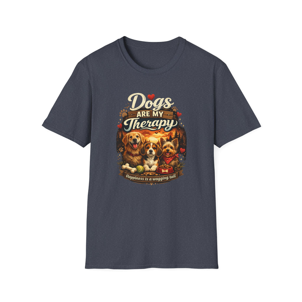 Dog Therapy T-Shirt – Dogs Are My Therapy Graphic Tee
