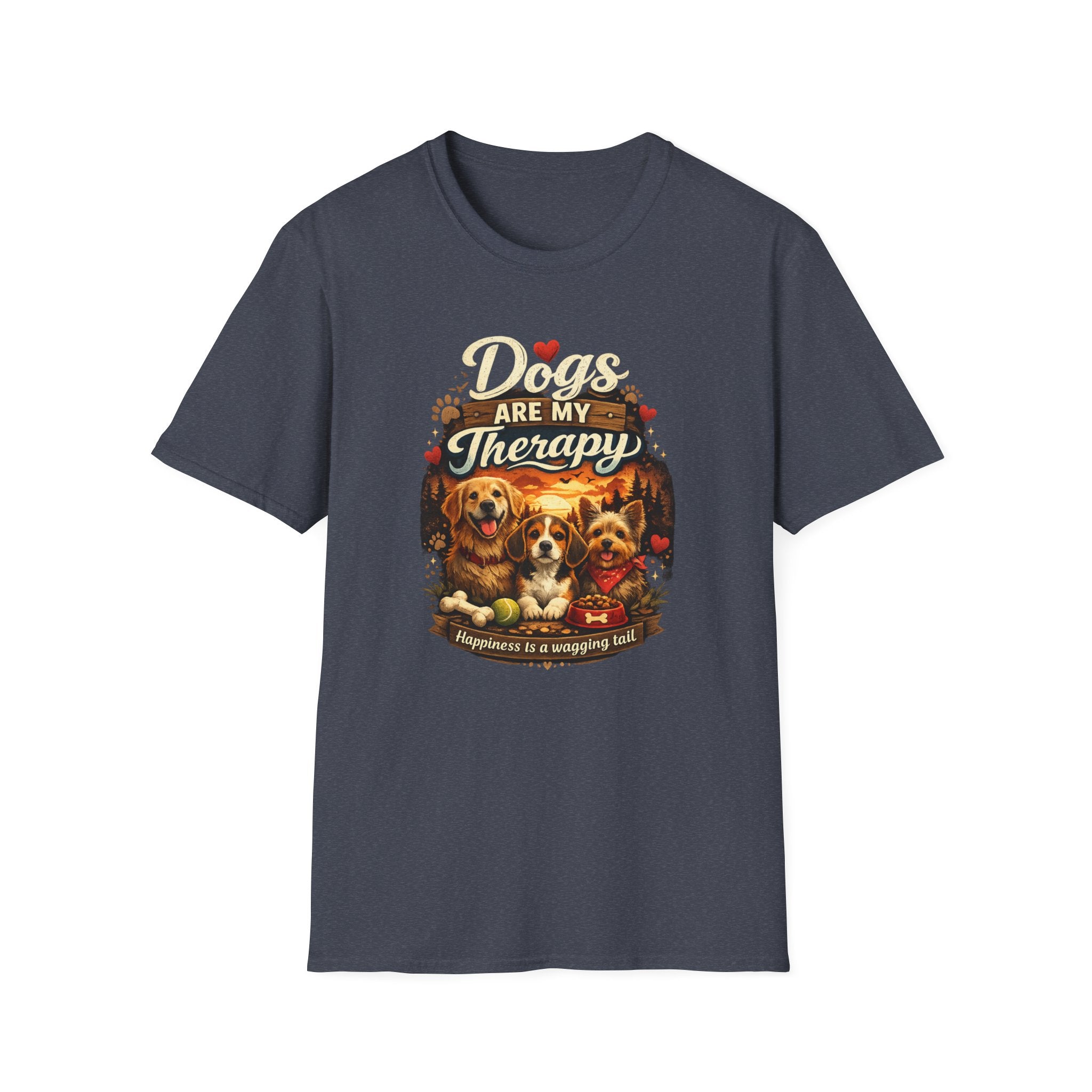 Dog Therapy T-Shirt – Dogs Are My Therapy Graphic Tee