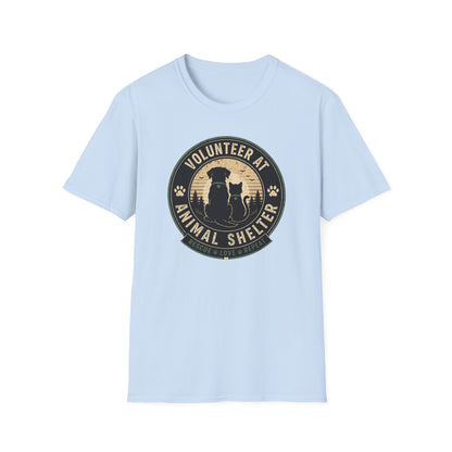 Volunteer at Animal Shelter T-Shirt — Rescue Pet Lover Tee
