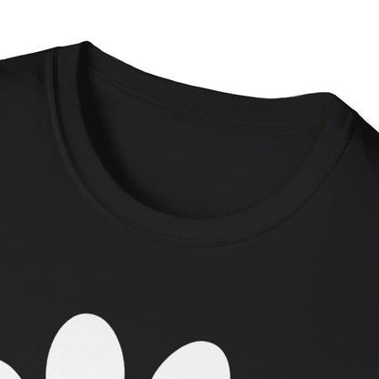 Think Pawsitive Paw Print T-Shirt — Positive Pet Lover Tee