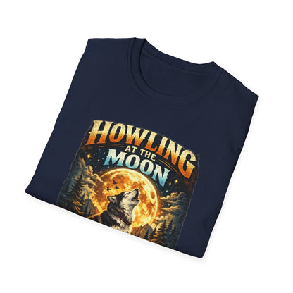 Howling at the Moon T-Shirt — Vintage Wolf Graphic (“Where Dogs Become Wolves”)