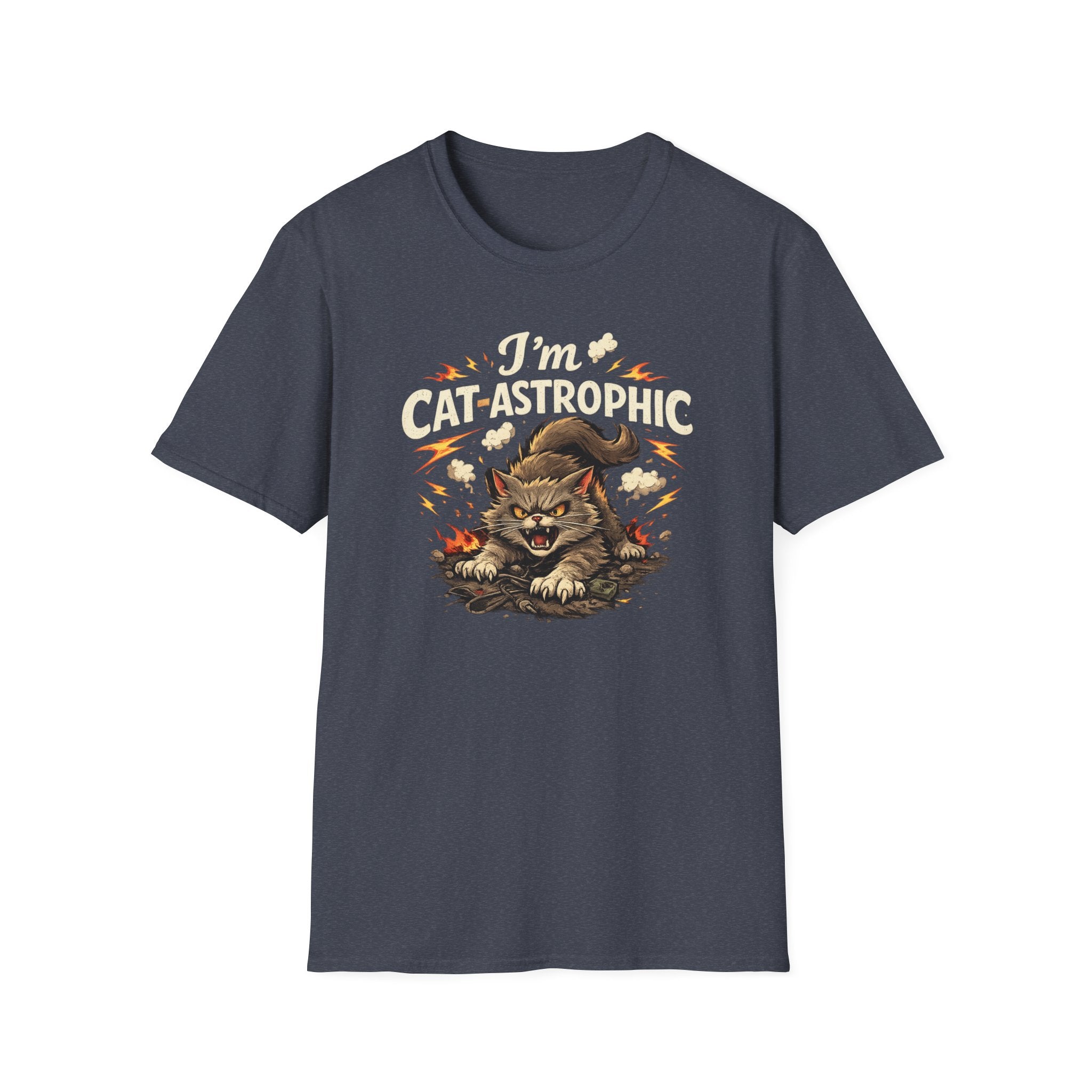 Cat-Astrophic T-Shirt — Funny Angry Cat Graphic Tee