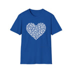 Paw Heart T-Shirt — White Doodle Paw Heart Graphic Tee