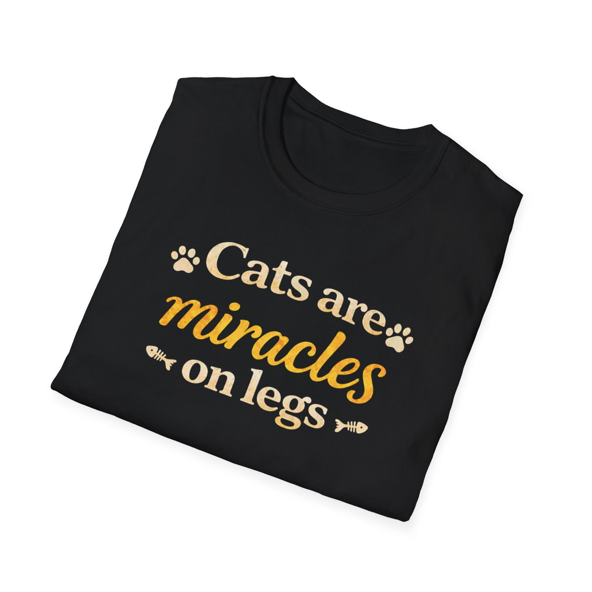 Cats Are Miracles On Legs T-Shirt — Funny Cat Lover Tee
