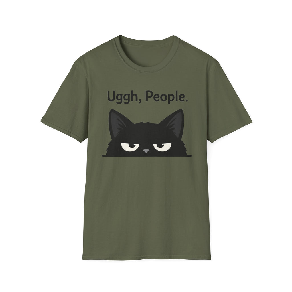 Uggh, People. Cat T-Shirt — Funny Grumpy Cat Graphic Tee for Cat Lovers