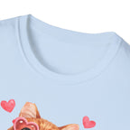 All You Need Is Love... and a Cat T-Shirt — Cute Heart Sunglasses Kitty Tee