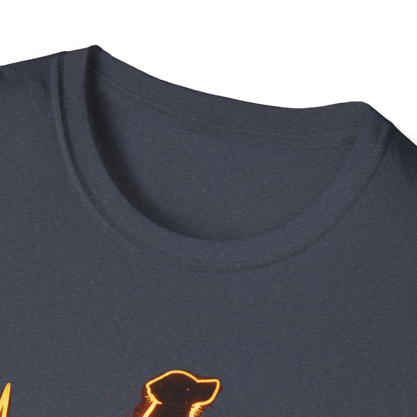 Dog Heartbeat T-Shirt — Neon Dog ECG Graphic Tee