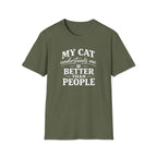 Cat Lover T-Shirt — "My Cat Understands Me Better Than People" Funny Pet Tee