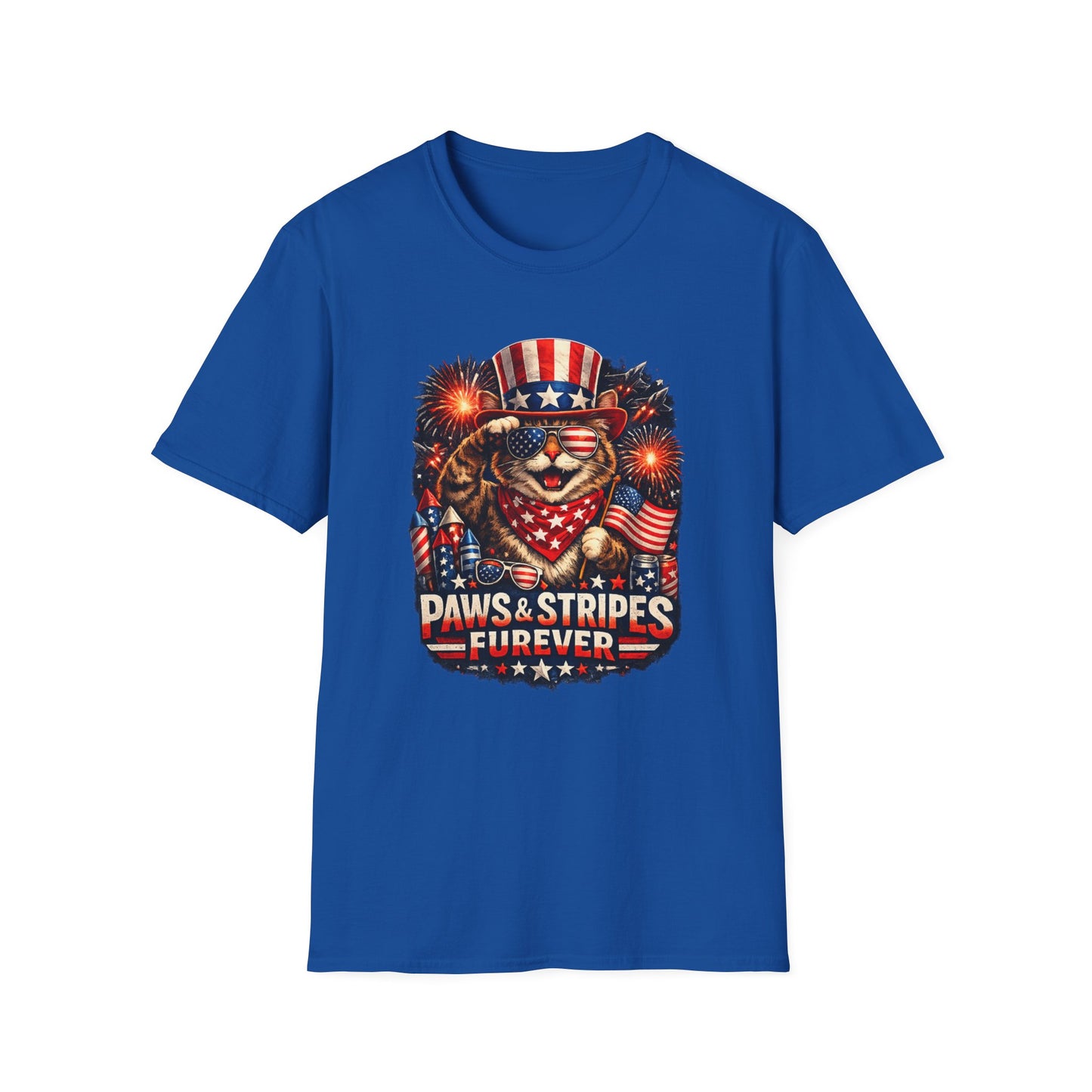 Patriotic Paws T-Shirt — “Paws & Stripes Forever” 4th of July Graphic Tee
