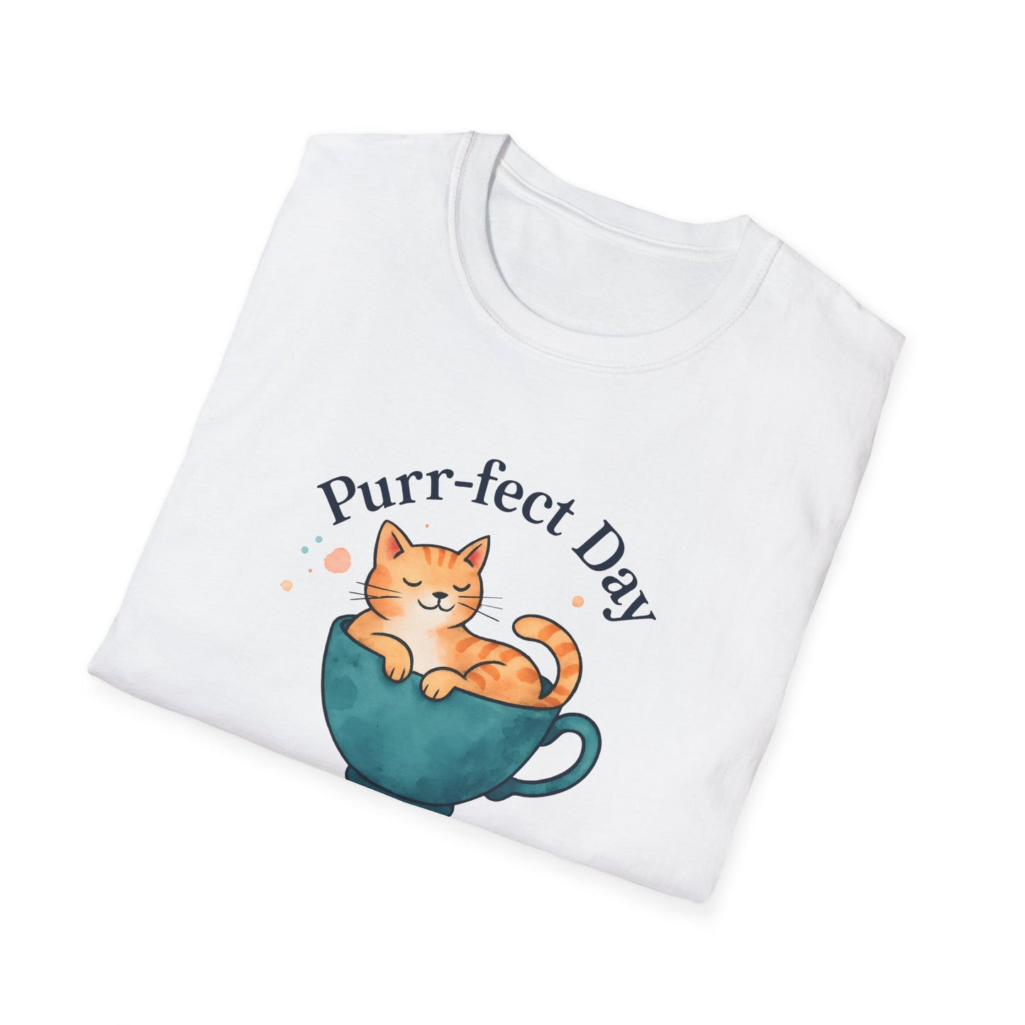 Camiseta de gato en taza de té