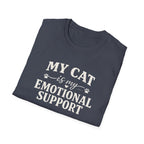 Cat Emotional Support T-Shirt — "My Cat Is My Emotional Support" Graphic Tee