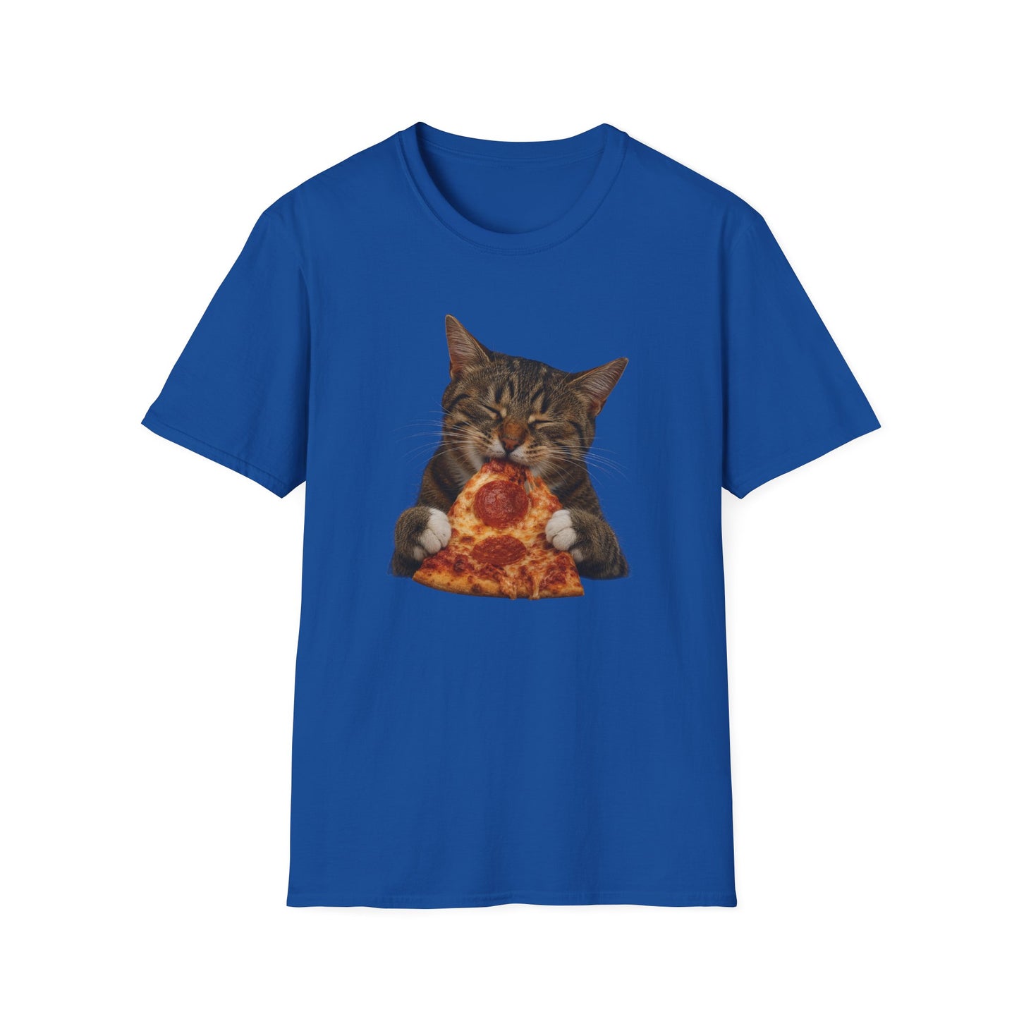 Cat Eating Pizza T-Shirt — Cute Pizza-Loving Cat Graphic Tee