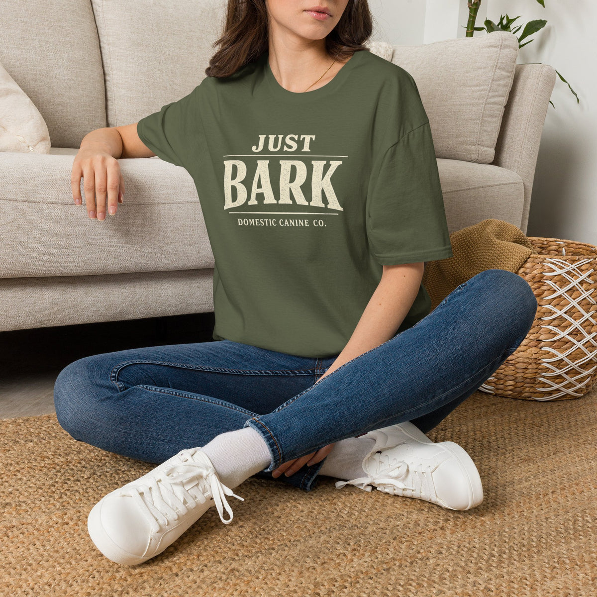 Just Bark T-Shirt — Retro Dog Lover Tee