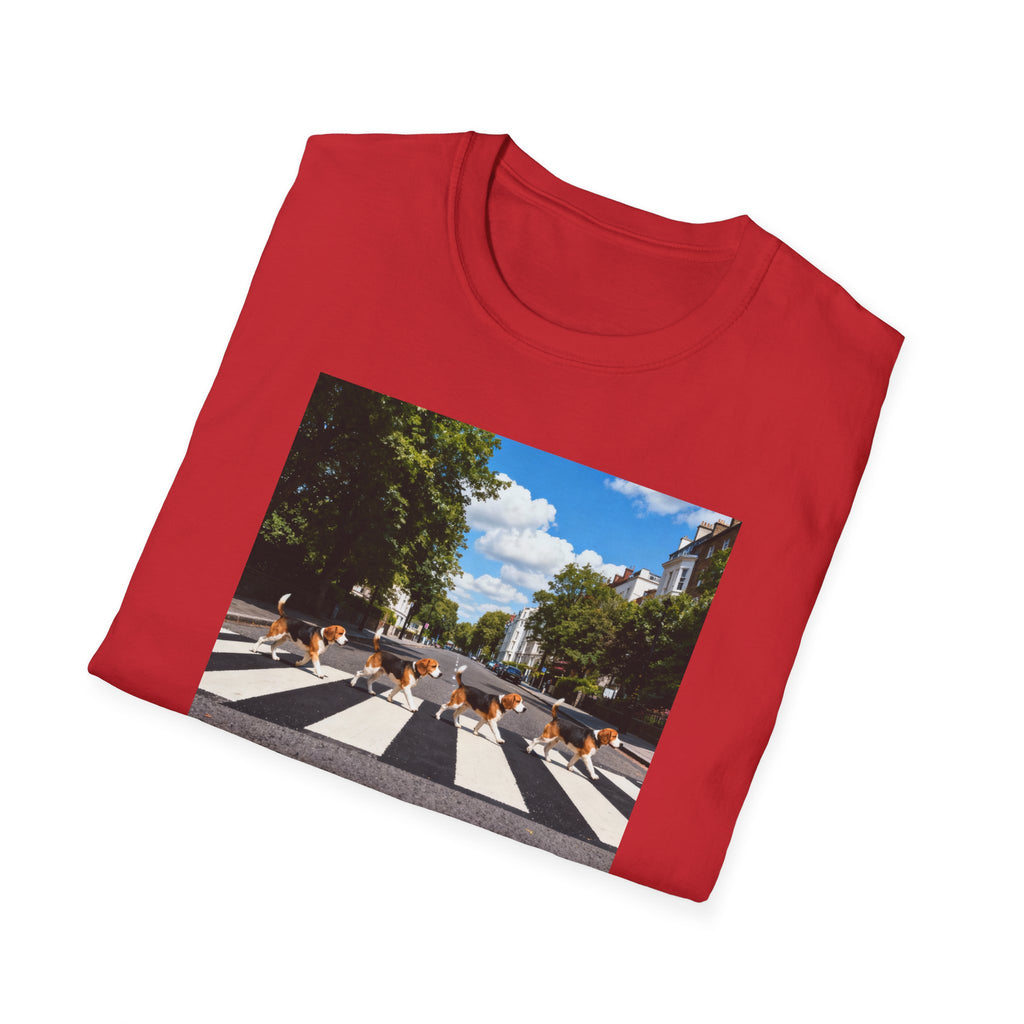 Camiseta parodia de Abbey Road de Los Beagles